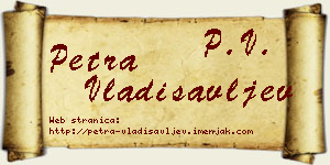 Petra Vladisavljev vizit kartica